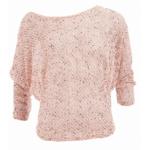 Pink Marl Batwing Top