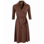 Chocolate Brown Faux Suede Wrap Dress