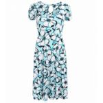 Blue and White Floral Tea Dress