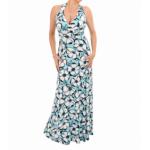 Blue and White Floral Maxi Dress