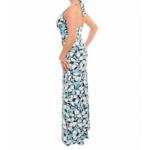 Blue and White Floral Maxi Dress