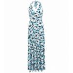 Blue and White Floral Maxi Dress