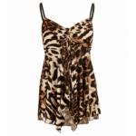 Animal Print Strappy Halter Neck Top