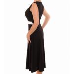 Black and Ivory A Line Dress