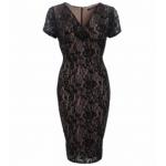 Black Burnout Velour Dress