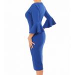 Blue Bell Sleeve Midi Dress