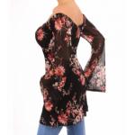 Floral Bardot off the Shoulder Bell Sleeve Top