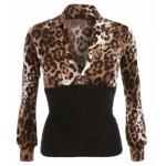 Animal Print Corset Stretchy Top