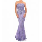 Lilac Sequin Strapless Maxi Dress - Tall