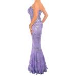 Lilac Sequin Strapless Maxi Dress - Tall