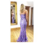 Lilac Sequin Strapless Maxi Dress - Tall