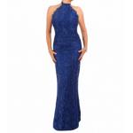 Royal Blue Lace Choker Maxi Dress - Tall