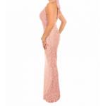 Dusky Pink Lace Choker Maxi Dress - Tall