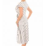 Ivory Polka Dot Fit and Flare Dress