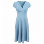 Cornflower Blue Fit and Flare Dress