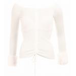 Ivory Faux Fur off the Shoulder Jumper