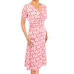 Red and Pink Floral Fit and Flare Dress