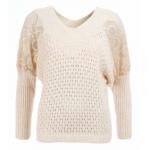 Oatmeal Lace Detail Batwing Jumper