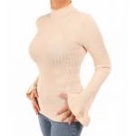 Beige Ribbed Bell Sleeve Jumper