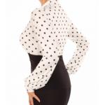 Ivory Polka Dot Printed Corset Top