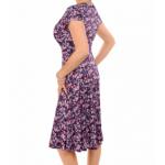 Purple Ditsy Print Tea Dress