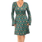 Green Retro Print Tunic Top or Mini Dress