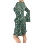 Green Retro Print Tunic Top or Mini Dress