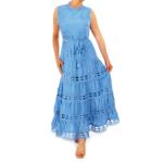 Cornflower Blue Broderie Anglaise Dress