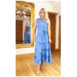 Cornflower Blue Broderie Anglaise Dress