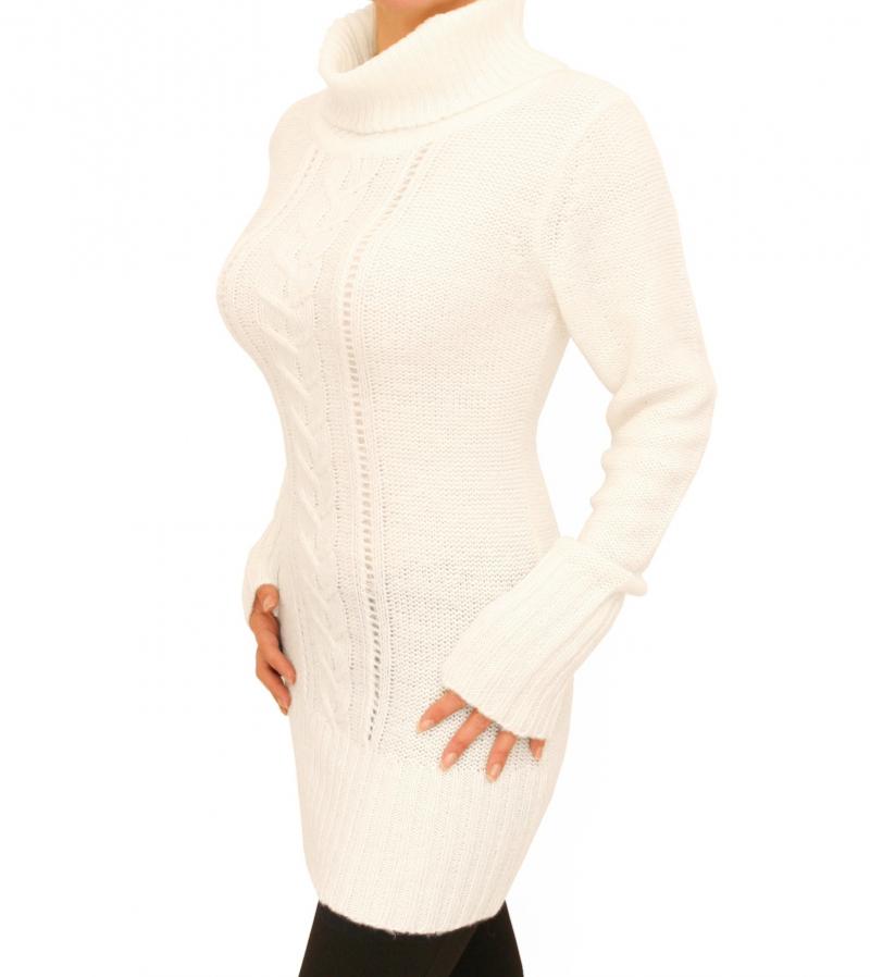 Ivory Cable Knit Long Jumper