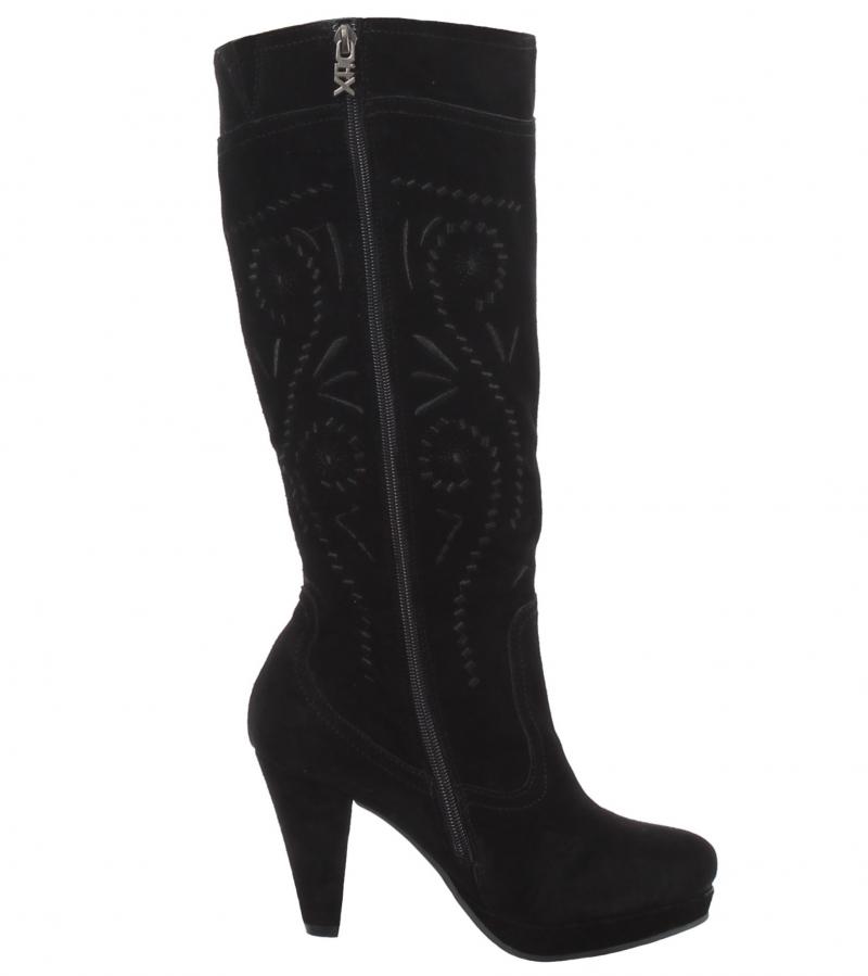 Black Suede Leather Boots