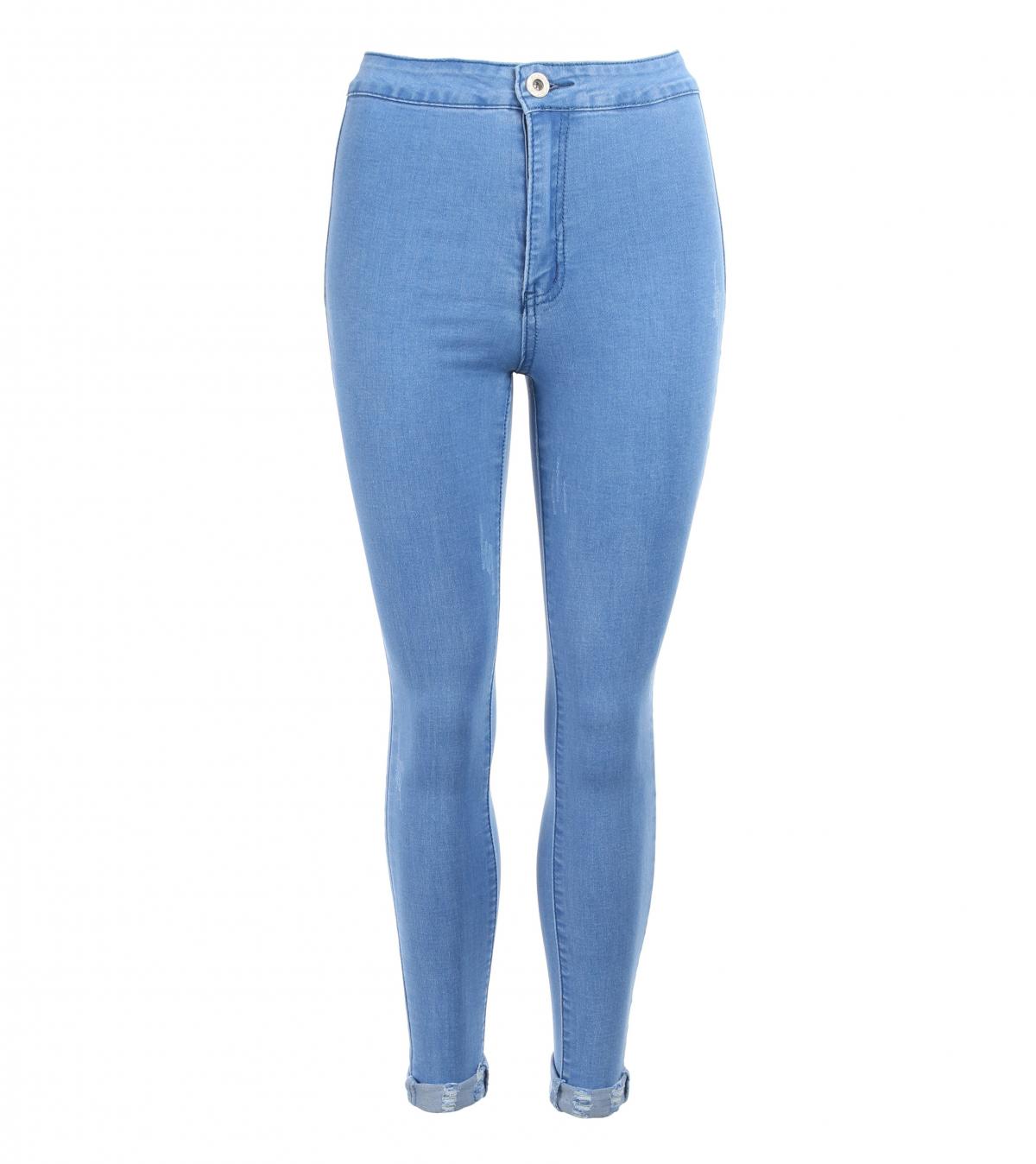 Blue High Waisted Super Stretchy Skinny Jeans