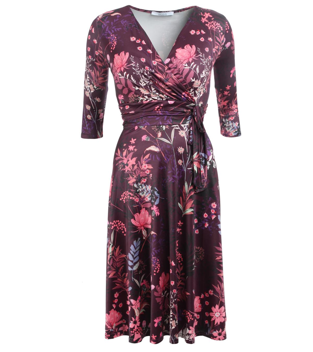 Women's Pink Tie and Dye Cotton Fit & Flare Dress